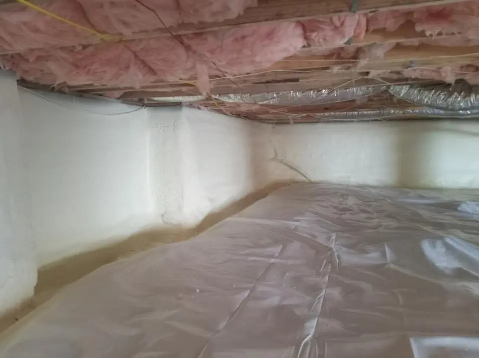 Crawl space encapsulation with closed-cell spray foam for Roof Waterproofing in West University Place