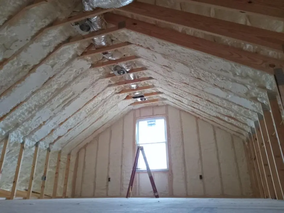 Spray foam roofing application for Crawl Space Insulation project in West University Place